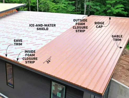 Metal roof components