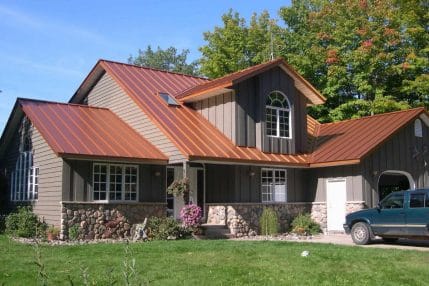  Copper Roof With Beige Siding 